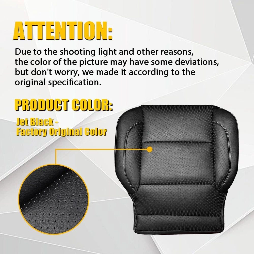 Driver Passenger Leather Bottom Seat Cover Black for 2015-19 GMC Yukon Denali EA 6B93BC-57