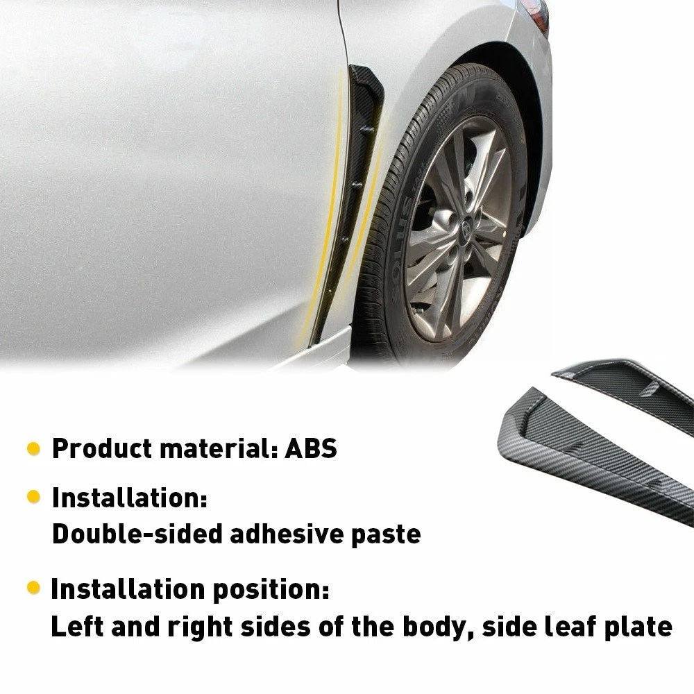 2pcs Carbon Car Fiber Side Fender Vent Air Wing Cover Trim Exterior Accessories 6B93BC-57