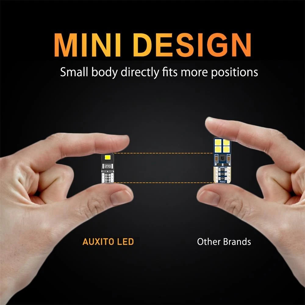 AUXITO 20pcs 6000K T10 194 168 Car Interior Kit Side Marker LED Light Bulb White AUXITO