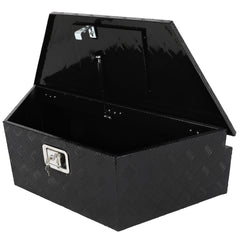 39"X16.5"X12" Aluminum Trailer Storage Tongue Tool Box Pickup Truck Bed Black
