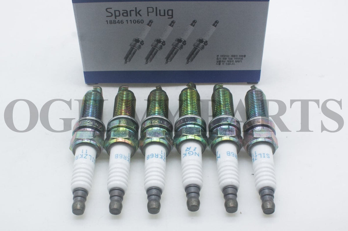 6PCS Spark Plugs Laser Iridium 18846-11060 Fits For Hyundai Veloster SILZKR6B-11