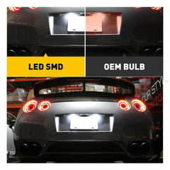 For 03-15 GTR 370Z 350Z G35 G37 Q60 Q40 2X 18-LED License Plate Tag Lights EOA 6B93BC-57