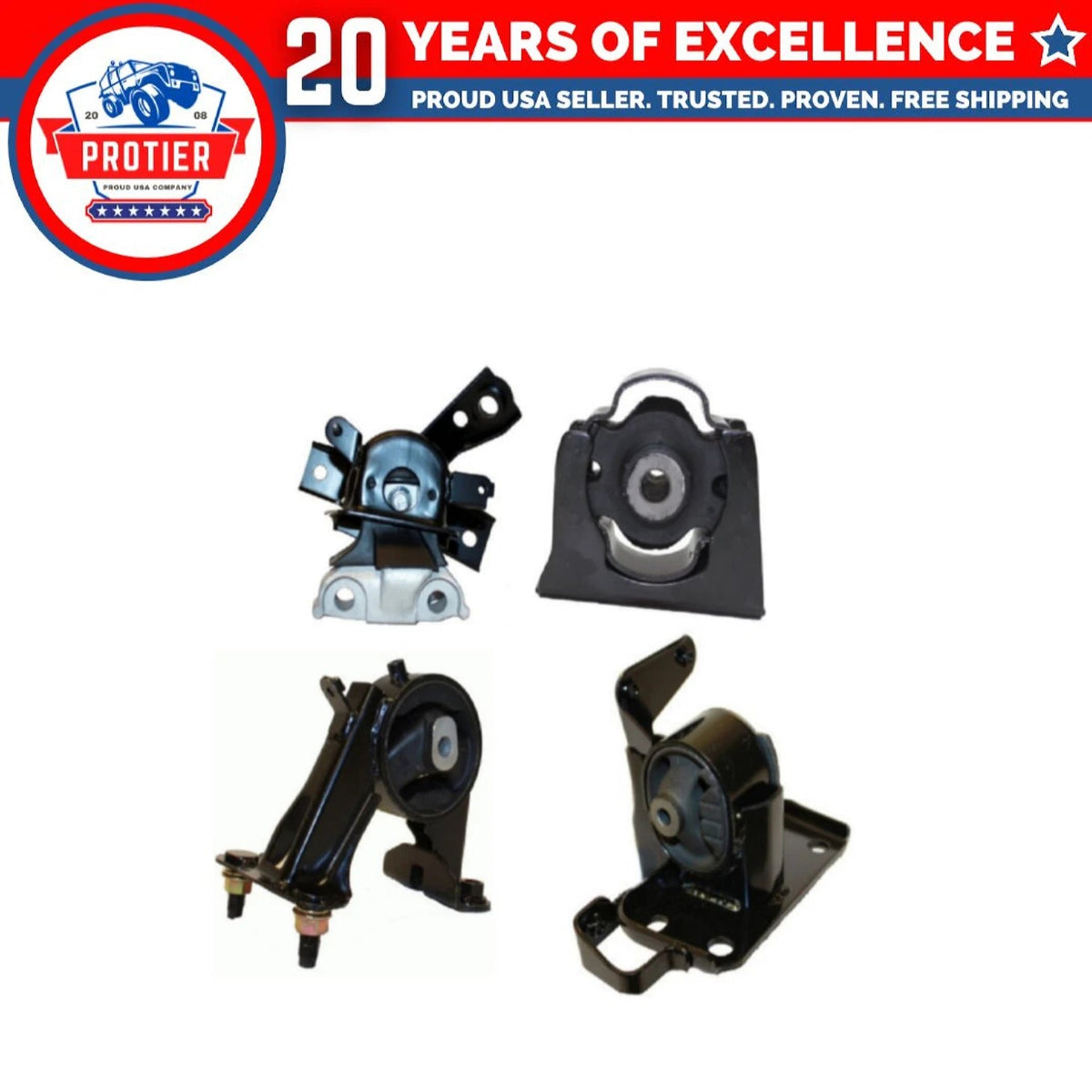Engine Motor & Transmission Mount Set Compatible for 2006 - 2008 Toyota RAV4 6B93BC-57