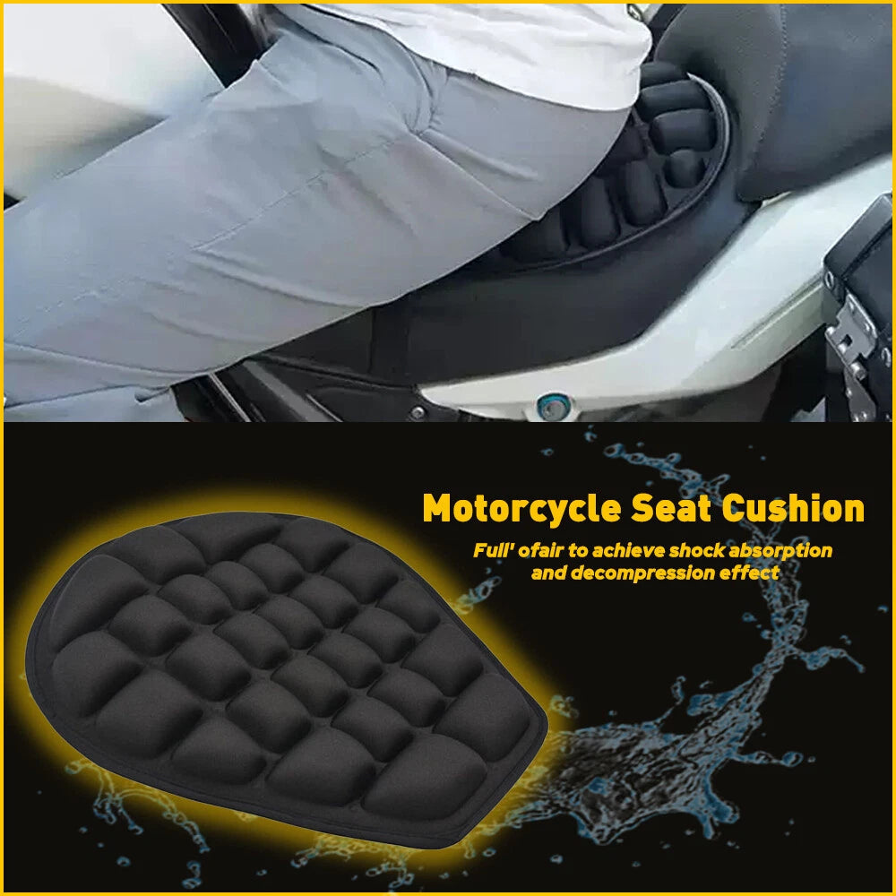 Motorcycle Comfort Gel Seat Cover Pad 3D Cushion Pressure Black Relief Universal 6B93BC-57