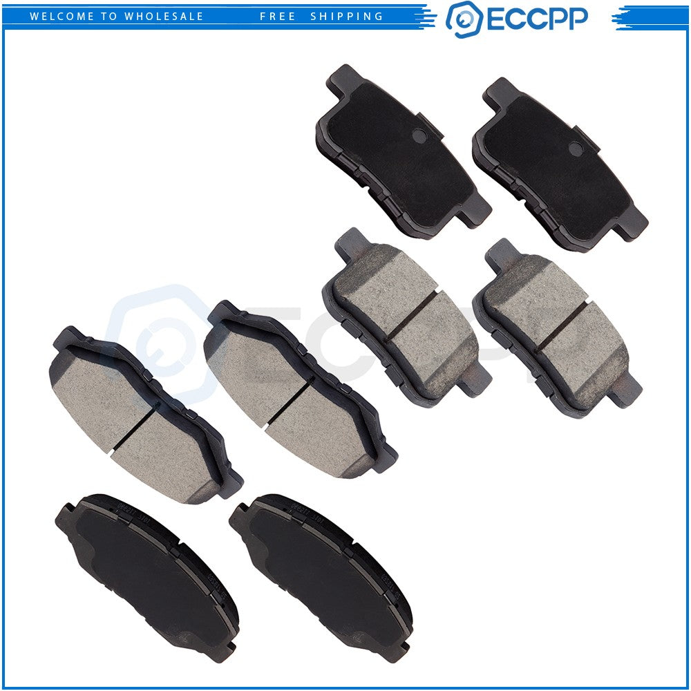 Front Rear Ceramic Brake Pads Kit For Honda Accord 2008 - 2009 2010 2011 2012 6B93BC-57