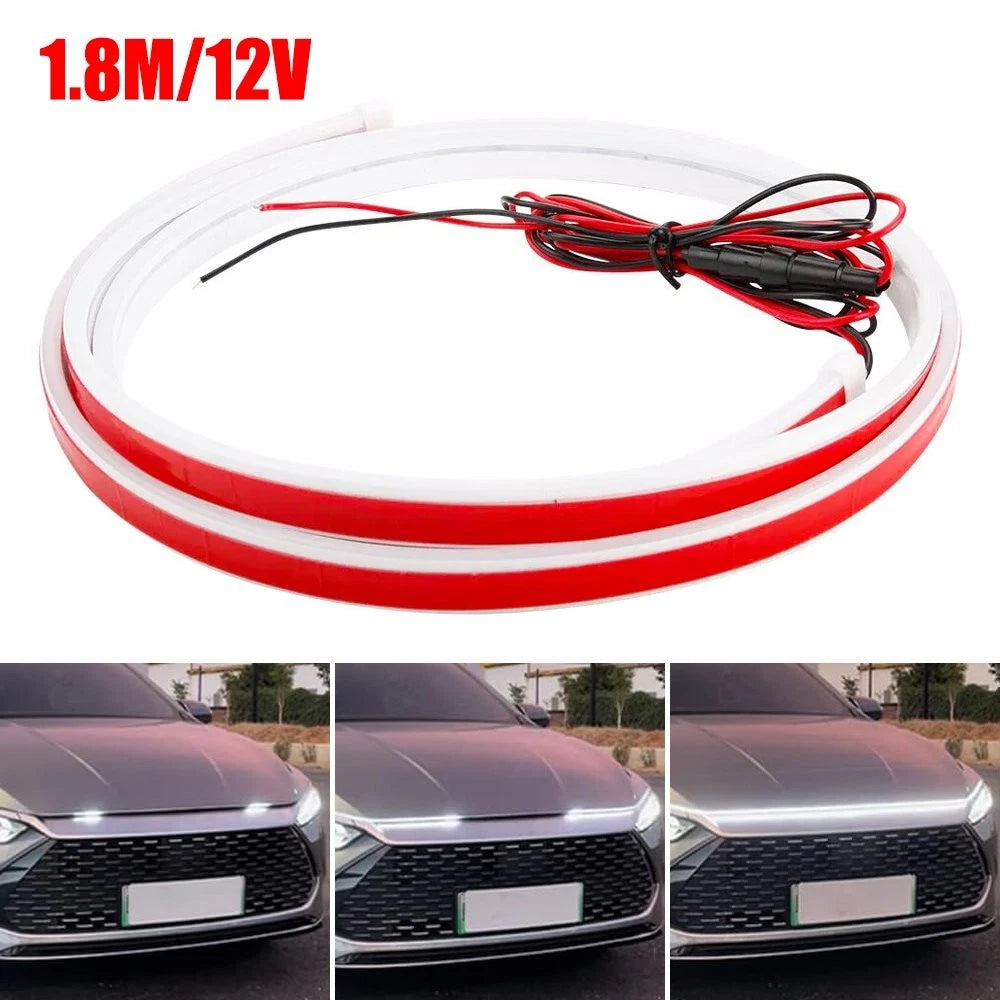 For Chevrolet Silverado Scan Start Up LED Hood Light Strip DRL White Running EOA 6B93BC-57