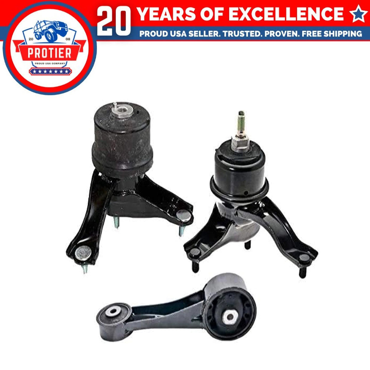 Fits 2011-2014 Toyota Sienna 3.5L Engine Motor & Trans Mount Set 3PCS : A62036, 6B93BC-57