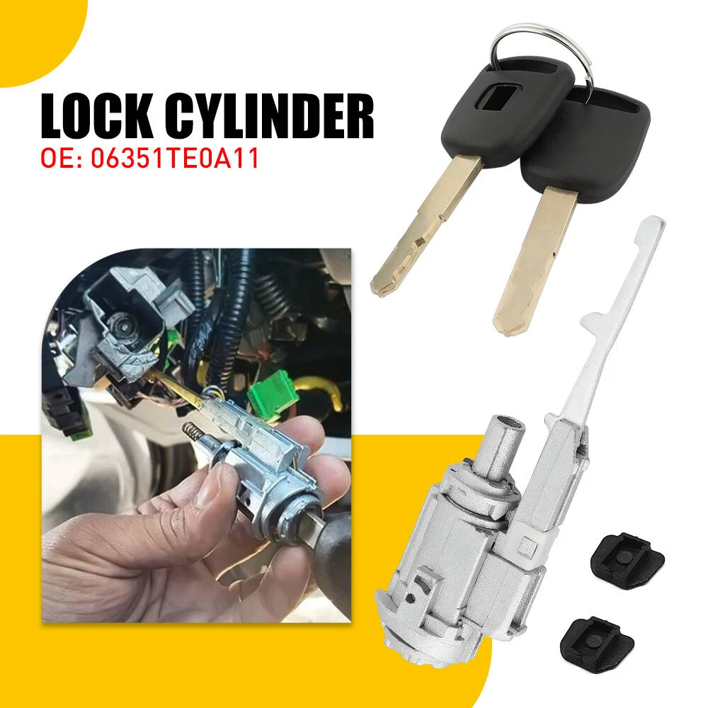 Ignition Key Switch Cylinder Lock with 2 Keys For 2002-2014 Honda Accord Acura A 6B93BC-57