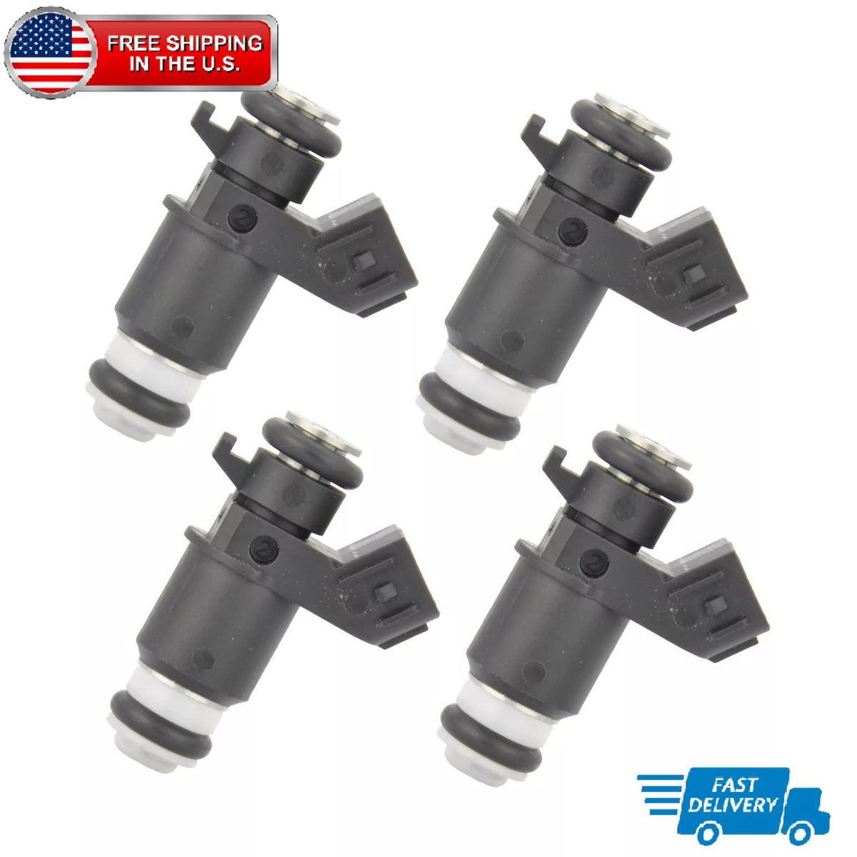 Set of 4 Fuel Injectors For 2001-2005 Honda Civic 1.7L DX EX HX LX 842-12282 US