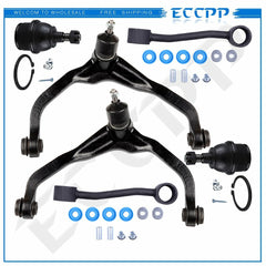 For Jeep Liberty 6PCS Front Upper Control Arms Sway Bars Lower Ball Joints Kit 6B93BC-57