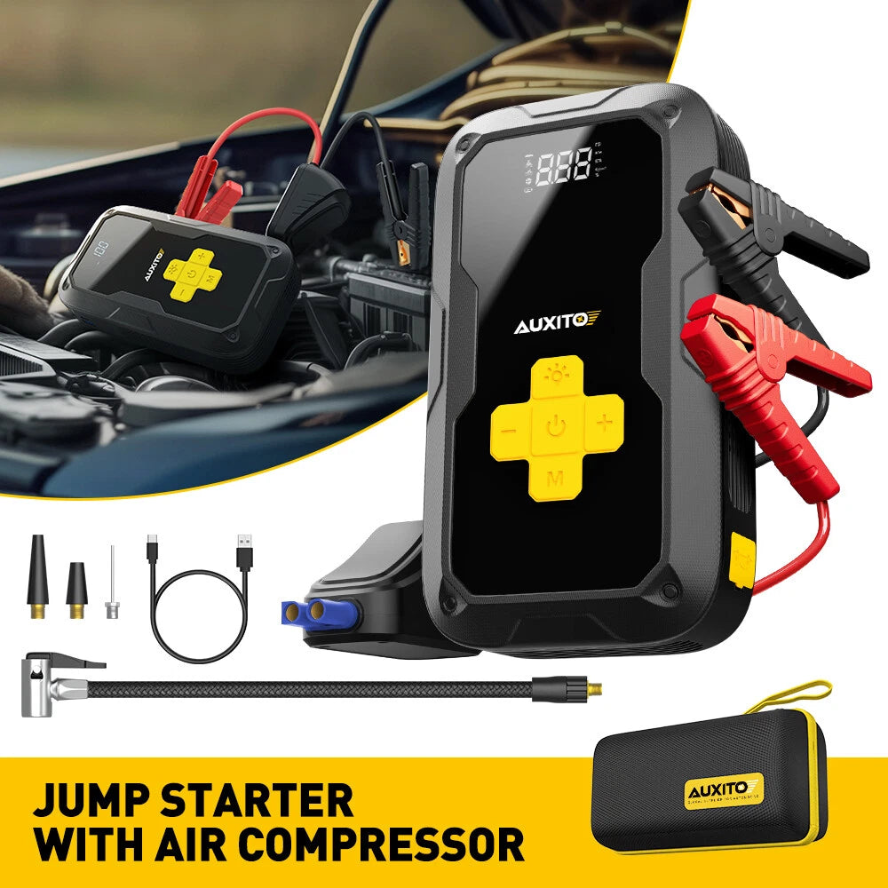 Car Jump Starter 3500A Booster Jumper Power Bank Battery Charger Tire Inflator A 6B93BC-57