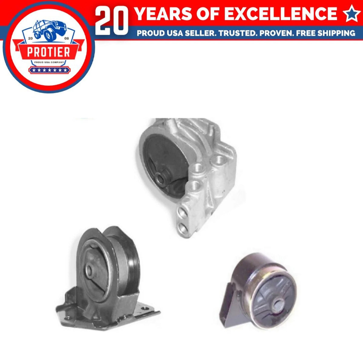 Engine Motor Mount Set 1994-1998 Fits Mitsubishi Galant 2.4L for Auto Trans 3PCS 6B93BC-57