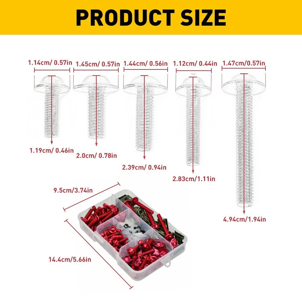 Complete Red Fairing Bolt Kit Body Screw for SUZUKI 2006 2007 GSXR 600 750 6B93BC-57