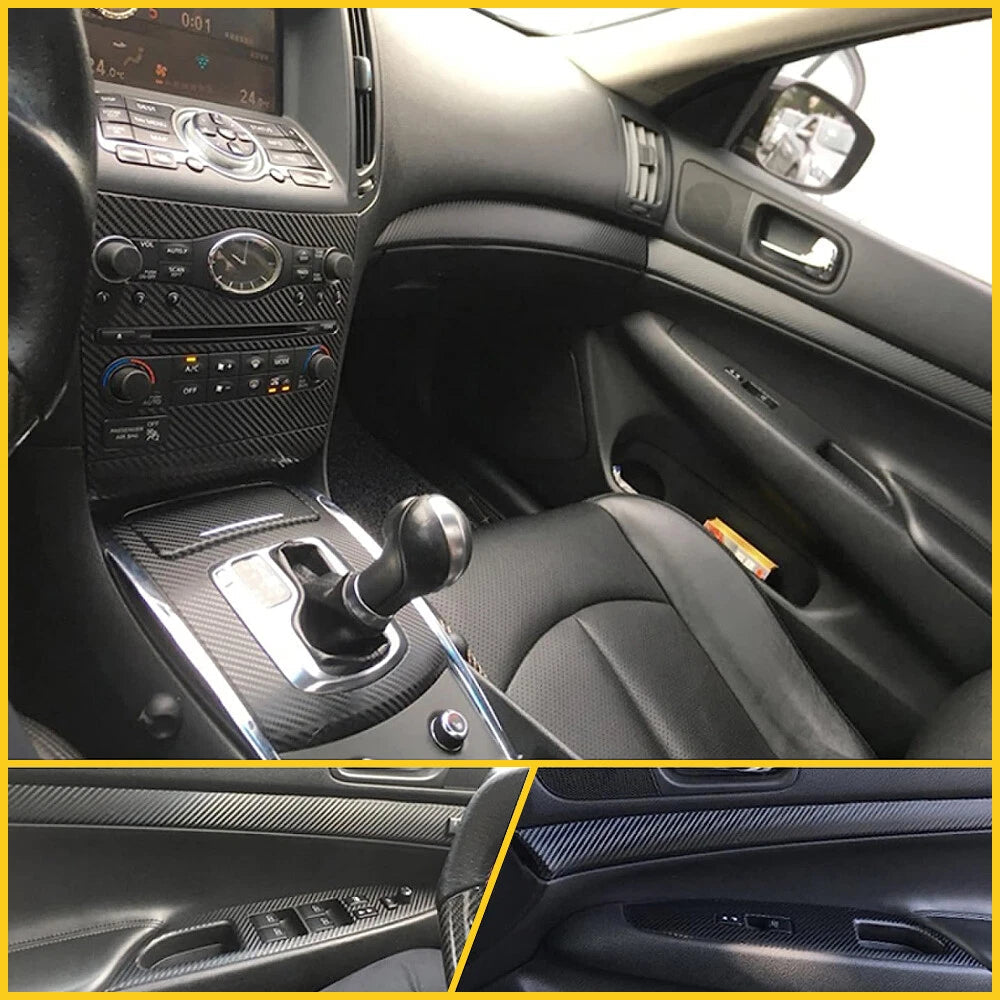 Carbon Fiber Full Interior Kit Cover Trim For Infiniti G37 Sedan 2010-2013 EOA 6B93BC-57