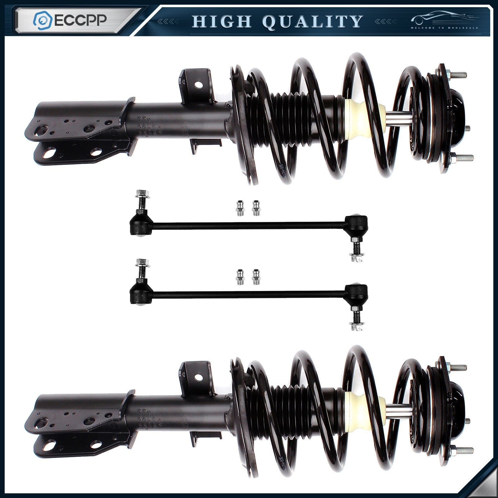 4x Front Struts + Sway Bars for Traverse Buick Enclave GMC Acadia Saturn 6B93BC-57
