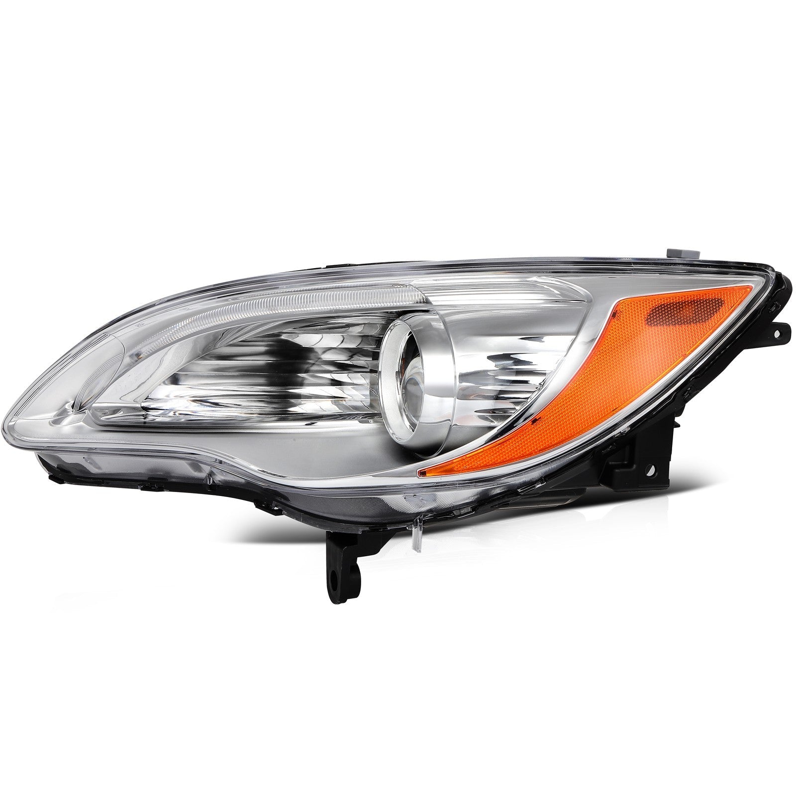 Headlights Assembly Pair For Chrysler 200 2011-2014 Chrome Housing w/LED DRL 6B93BC-57