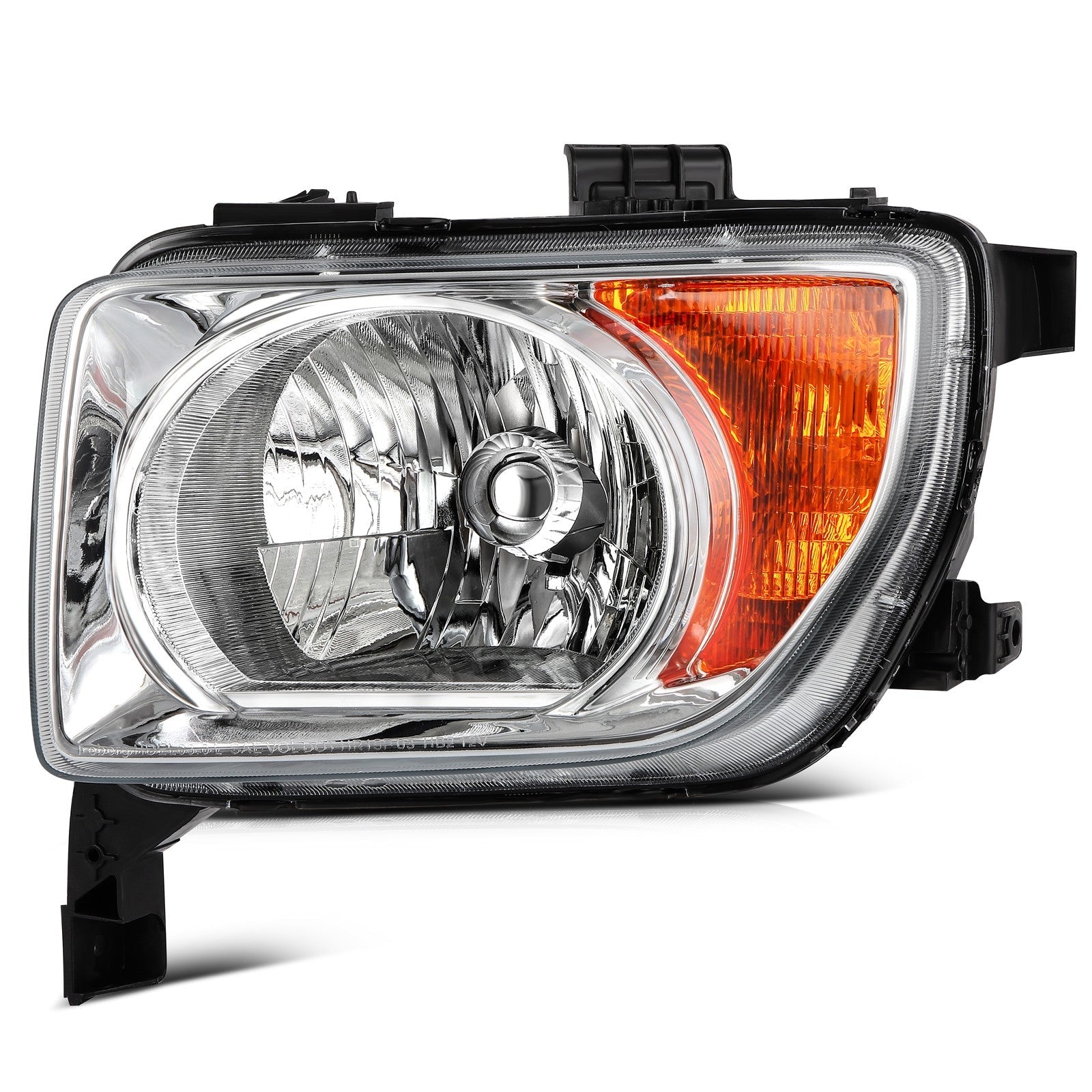 ECCPP Headlights Assembly For Honda Element 2.4L 2003-2008 Pair Kit Chrome Amber 6B93BC-57