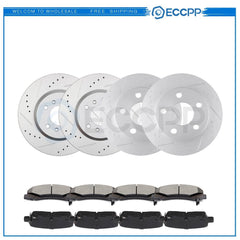Ceramic Brake Pads And Rotors Front Rear For 2014-2016 Chevrolet Impala Limited 6B93BC-57