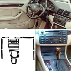 Interior Center Console Carbon Fiber Molding Sticker Decals For BMW 3 Series E46