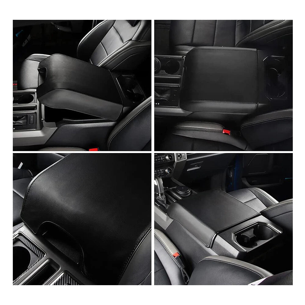 Leather Center Console Lid Armrest Cover Fit 2015-2020 Ford F150 Lid cover EOA 6B93BC-57