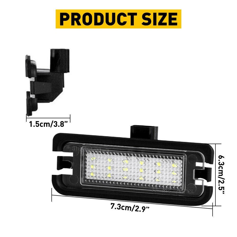 Car Rear LED License Plate Light Lamp Assembly For 2015-2021 Ford Mustang 6000K 6B93BC-57