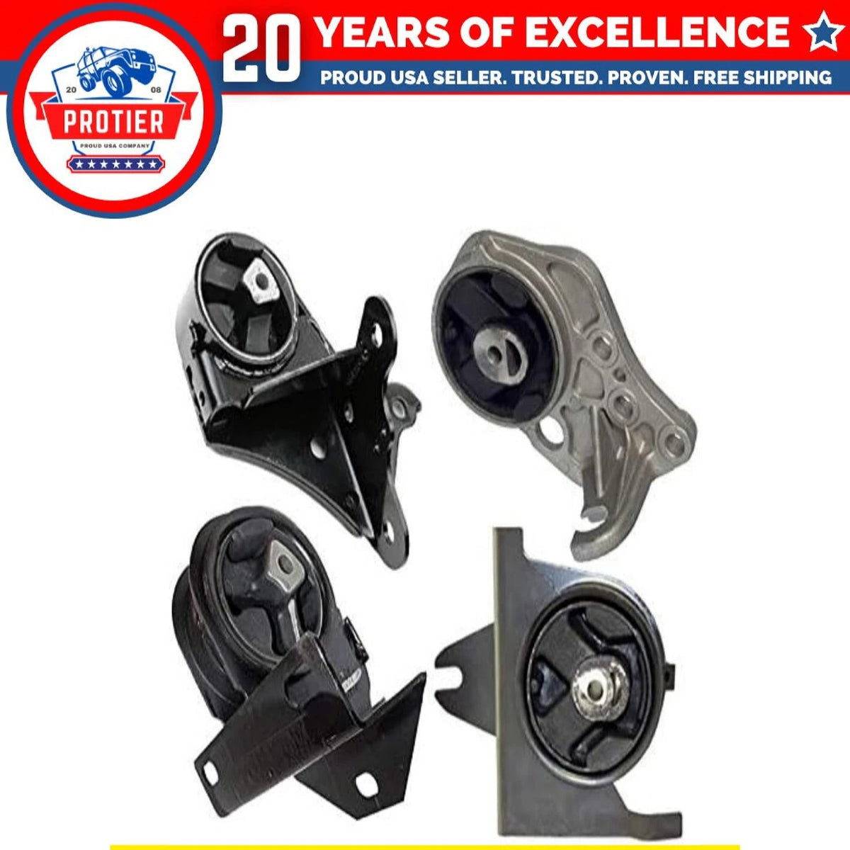 Fits 1996-2000 Chrysler Town & Country 3.8L 2WD Motor & Transmission Mount 4pcs 6B93BC-57