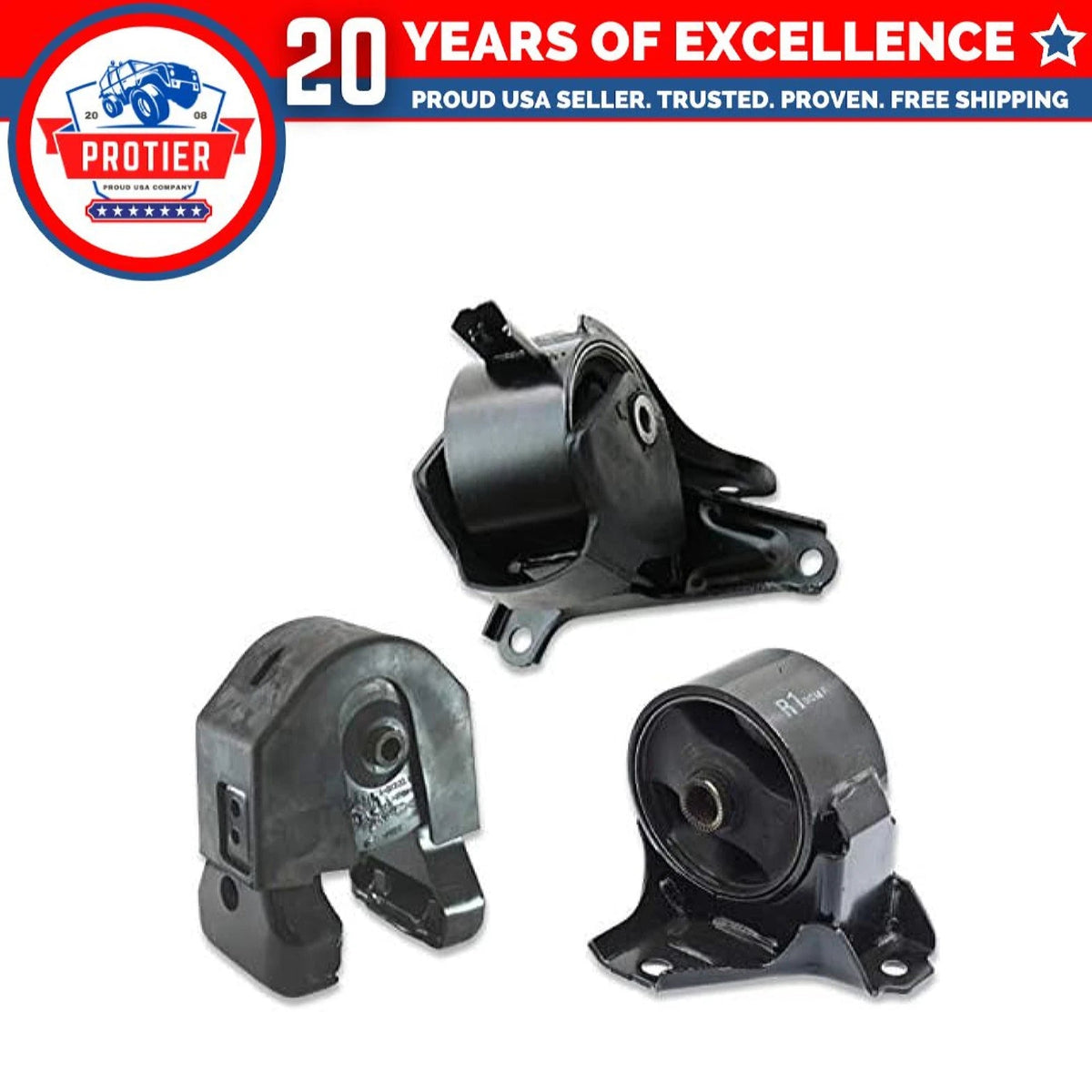 Fits Hyundai Sonata 2.4L 2006-2008 AUTO/2006-2010 MANUAL Motor&Trans Mount 3pcs 6B93BC-57