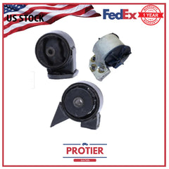 Front & Rear Engine Motor Mount 3PCS Set for 2001-2002 Hyundai Accent 1.6L 6B93BC-57