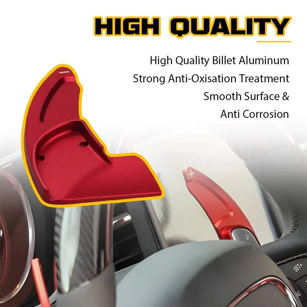 For 2014-21 Dodge Durango Red Steering Wheel Gear Shift Paddle Cover Aluminum EA 6B93BC-57