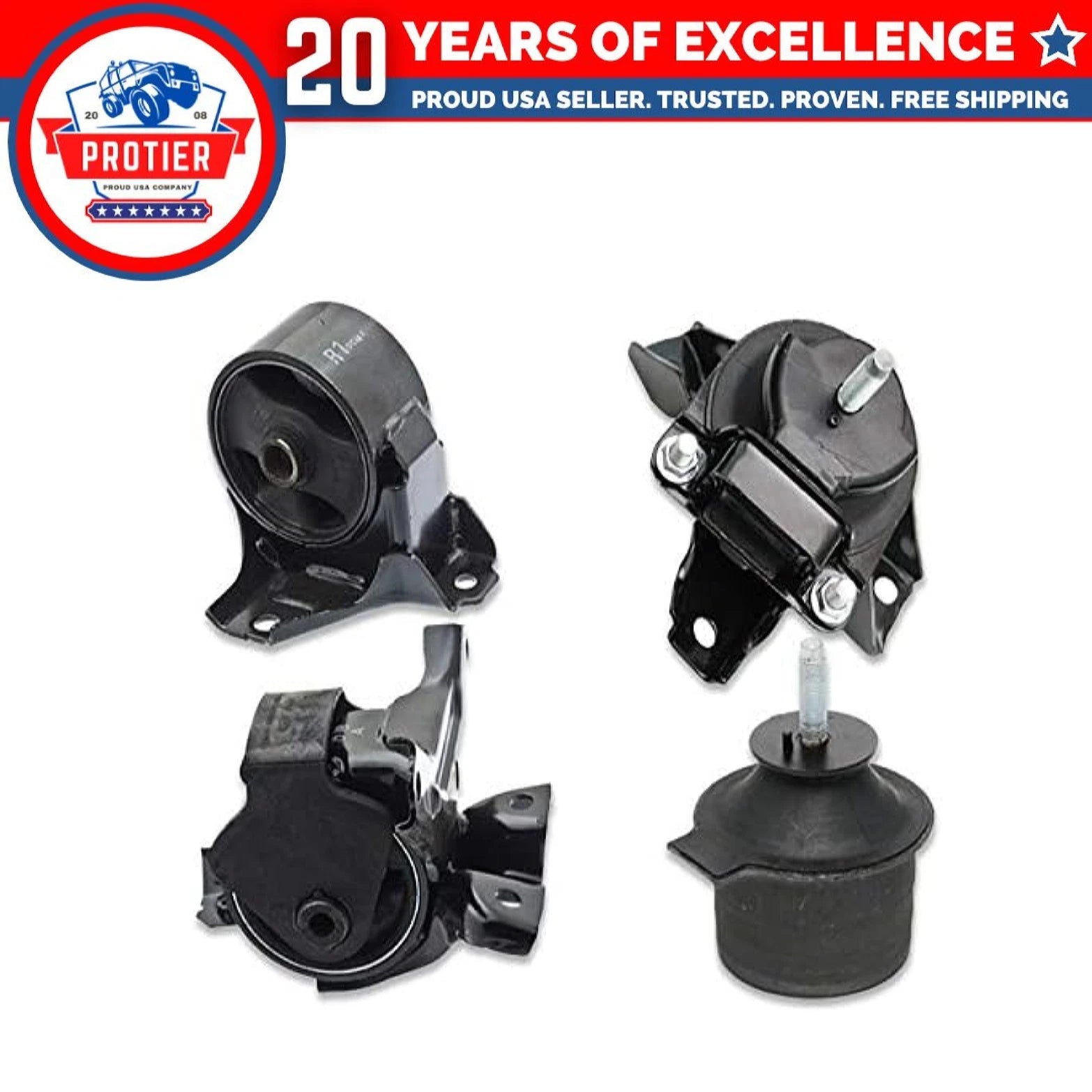 Fits 2006-2008 Hyundai Azera 3.3L 3.8L Engine Motor & Trans Mount Set 4pcs : 6B93BC-57