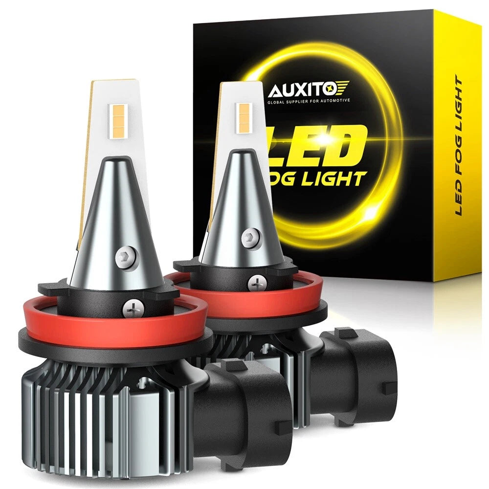 AUXITO H11 H8 LED Driving Fog Light Bulb Super Bright 3000K Golden Yellow I9 EOA AUXITO