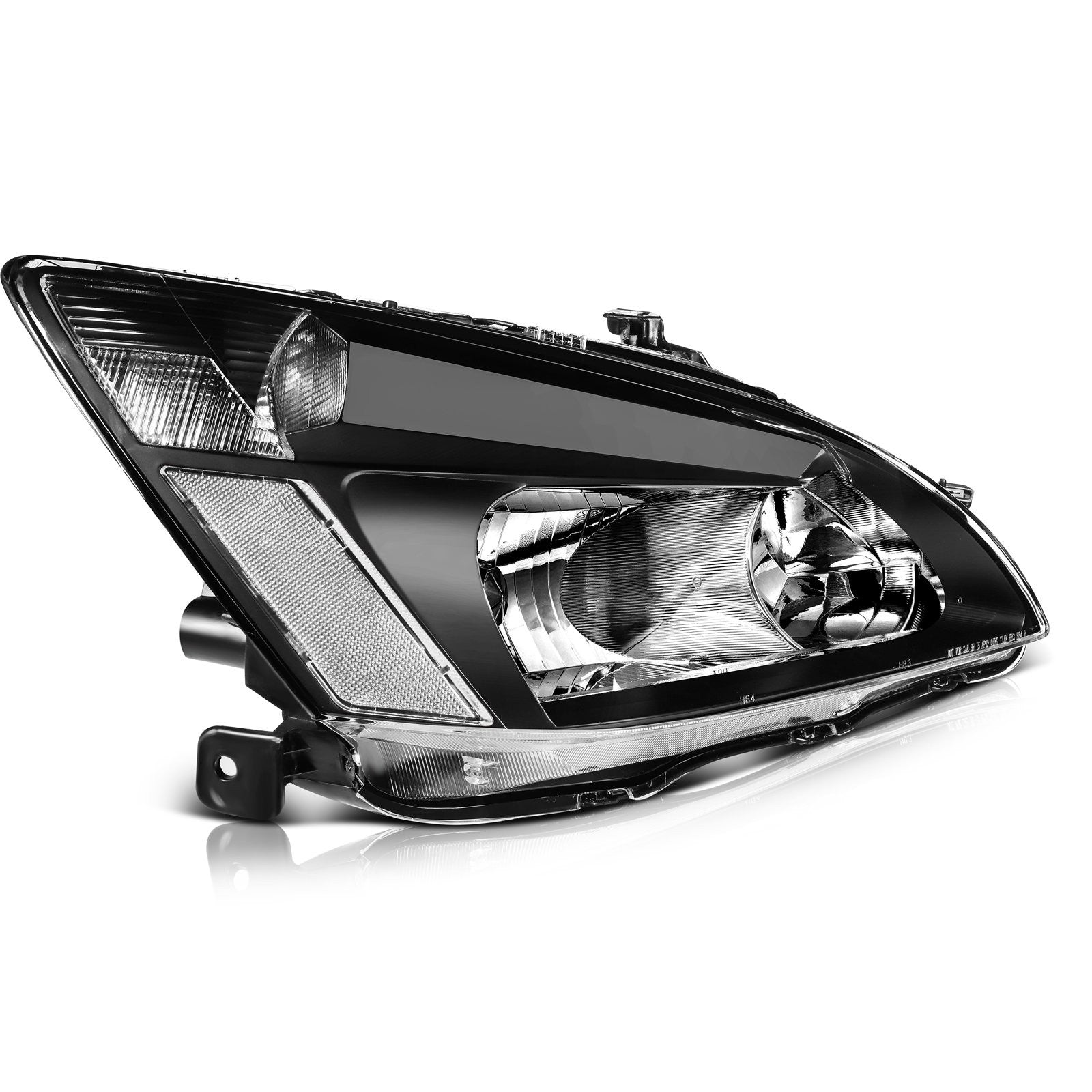 For 2003-2007 Honda Accord Black Clear Lens Left+Right Pair Headlights Assembly 6B93BC-57