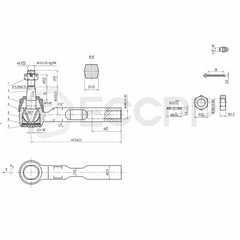 For 2005-2008 Chevy Uplander FWD 6pcs Front Inner Outer Tie Rods Sway Bars Kit 6B93BC-57