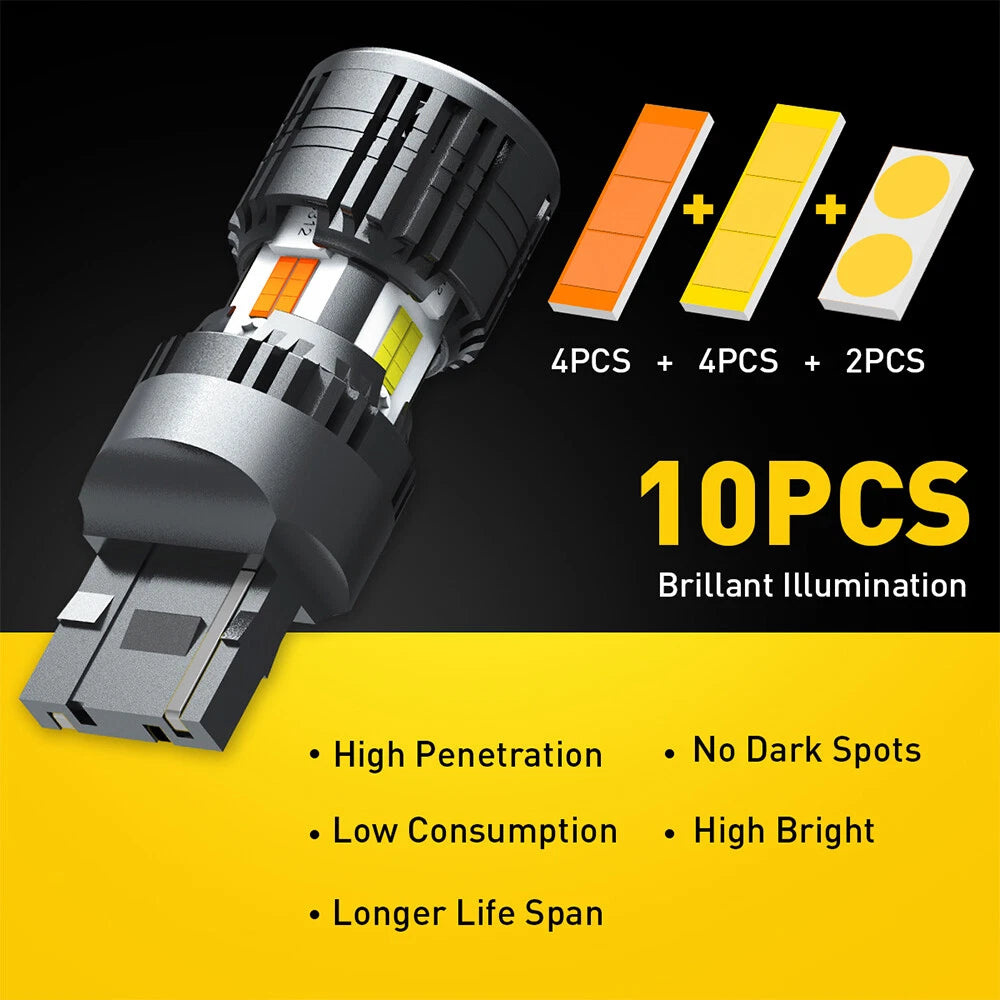 No Hyper Flash 7443 7444NA Switchback LED Turn Signal Parking Lights Bulbs EOA 6B93BC-57