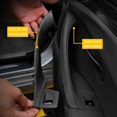 Black For 10-16 BMW 5 Series F10 F11 Inner Door Panel Handle Pull Trim Cover EOA 6B93BC-57