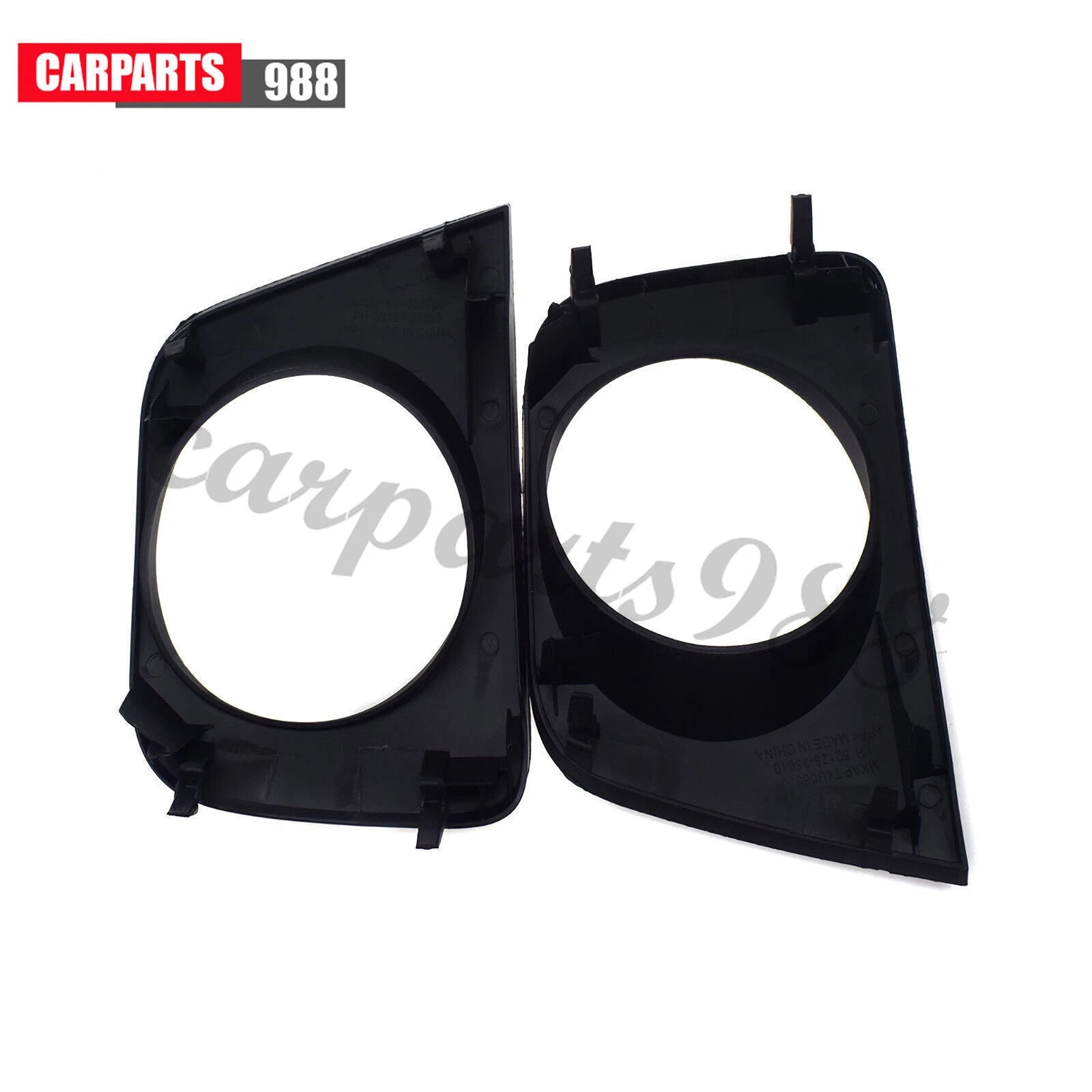 Pair Fog Light Lamp Bezel Cover For 06-09 Toyota 4Runner 52127-35050 52128-35040 6B93BC-57