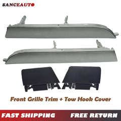 For 13-15 Lexus RX350 RX450h 3.5L Front Grille Trim with Tow Hook Cover Set 4PCS 6B93BC-57
