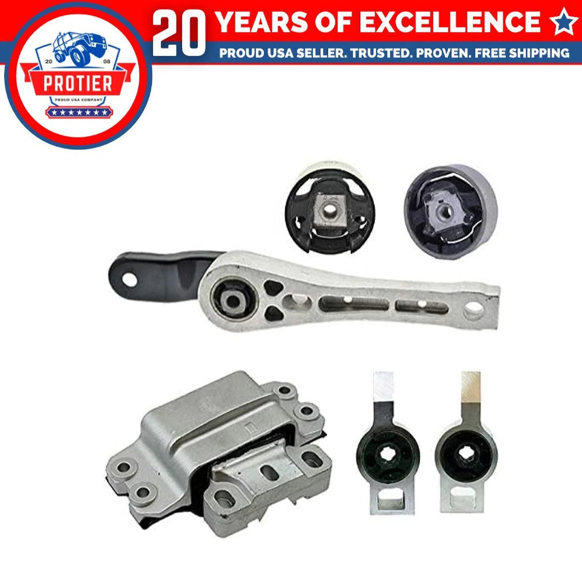 Fits 2006-2009 Volkswagen Rabbit 2.5L Motor & Trans Mount Set 6pcs : A6965, 6B93BC-57