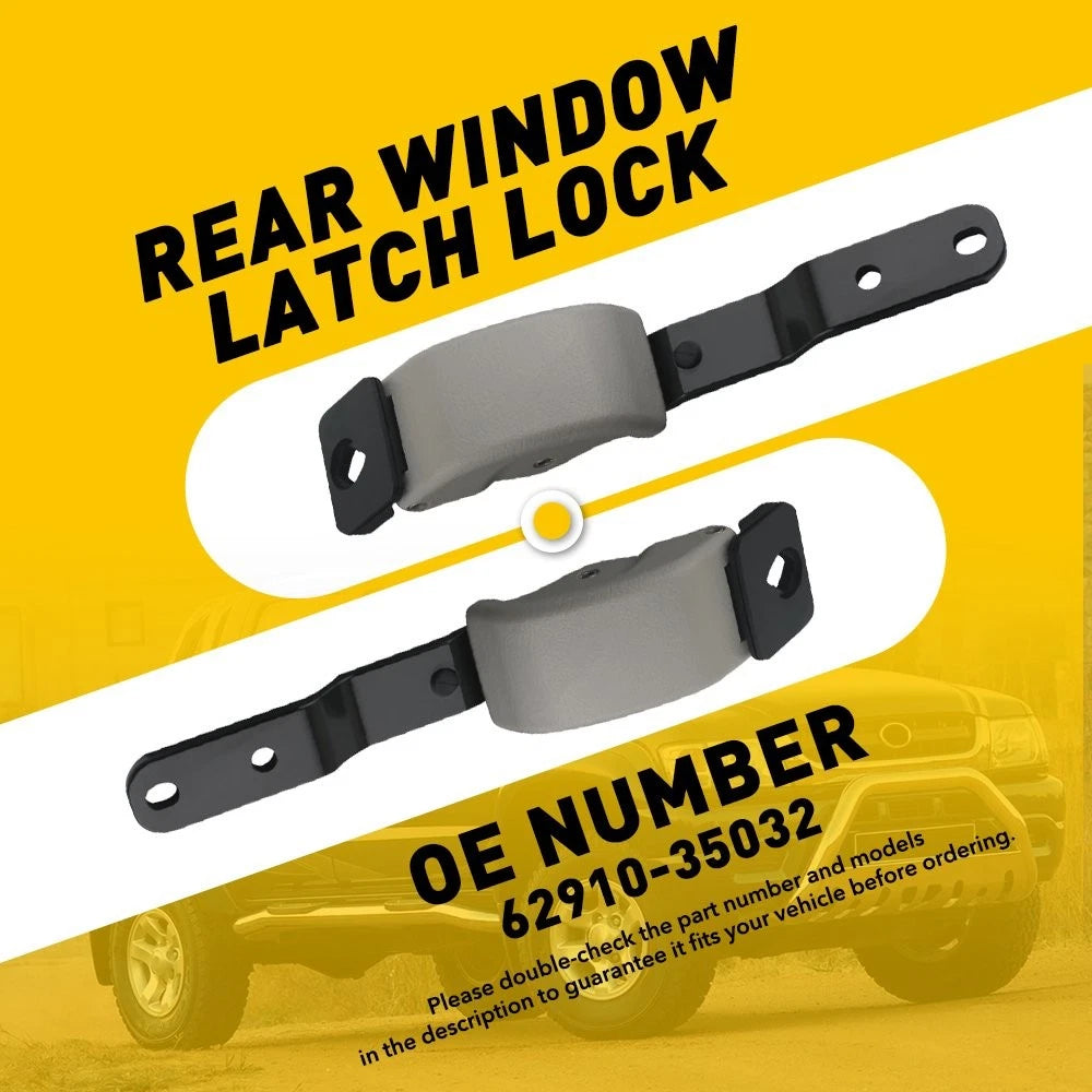 PAIR GRAY REAR CAB QUARTER WINDOW LATCH LOCK FOR TOYOTA TACOMA PICKUP 2001-2004 6B93BC-57