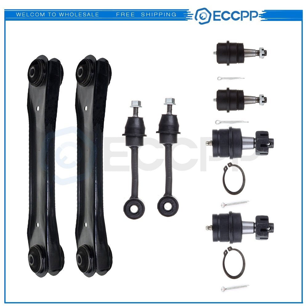 8pcs For 1996-1998 Jeep Grand Cherokee Front Upper Lower Ball Joints Sway Bars 6B93BC-57
