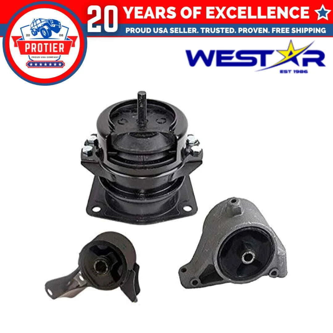 Fits 2001-2002 Acura MDX 3.5L Engine Motor Mount Set 3PCS 6B93BC-57