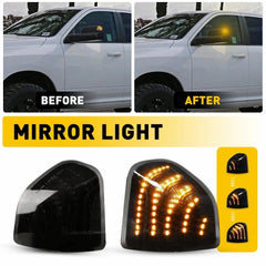 LED Side Mirror Turn Signal Lights For 2009-18 Dodge Ram 1500/2500/3500 Pickup A 6B93BC-57