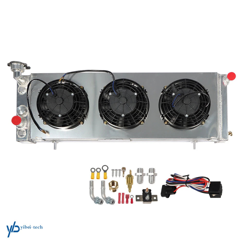 3 Row Radiator+Shroud Fan For 1984-2001 Jeep Cherokee XJ/Comanche 2.5L 2.8L 4.0L 6B93BC-57