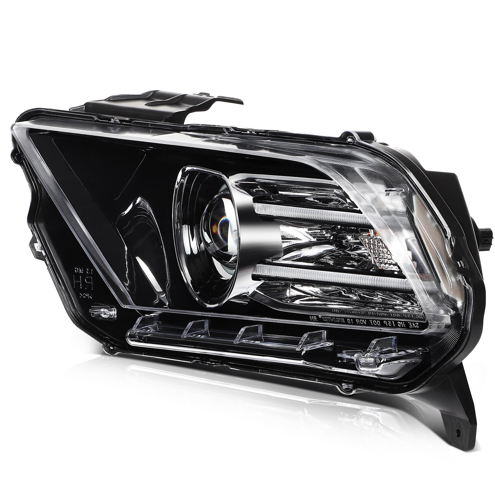 For Ford Mustang 2013 2014 Headlight Assembly Black Housing Front Left Side KOEEP