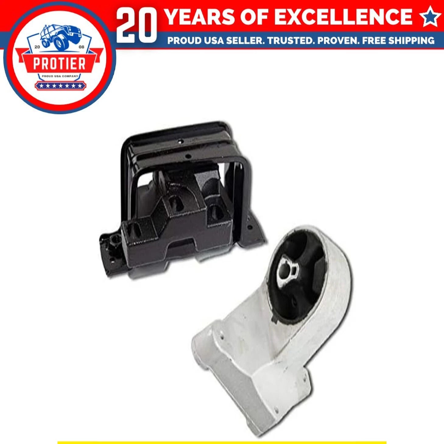 Fits 2001-2006 Chrysler Sebring Except Coupe 2.4L 2.7L Front Motor Mount 2pcs 6B93BC-57