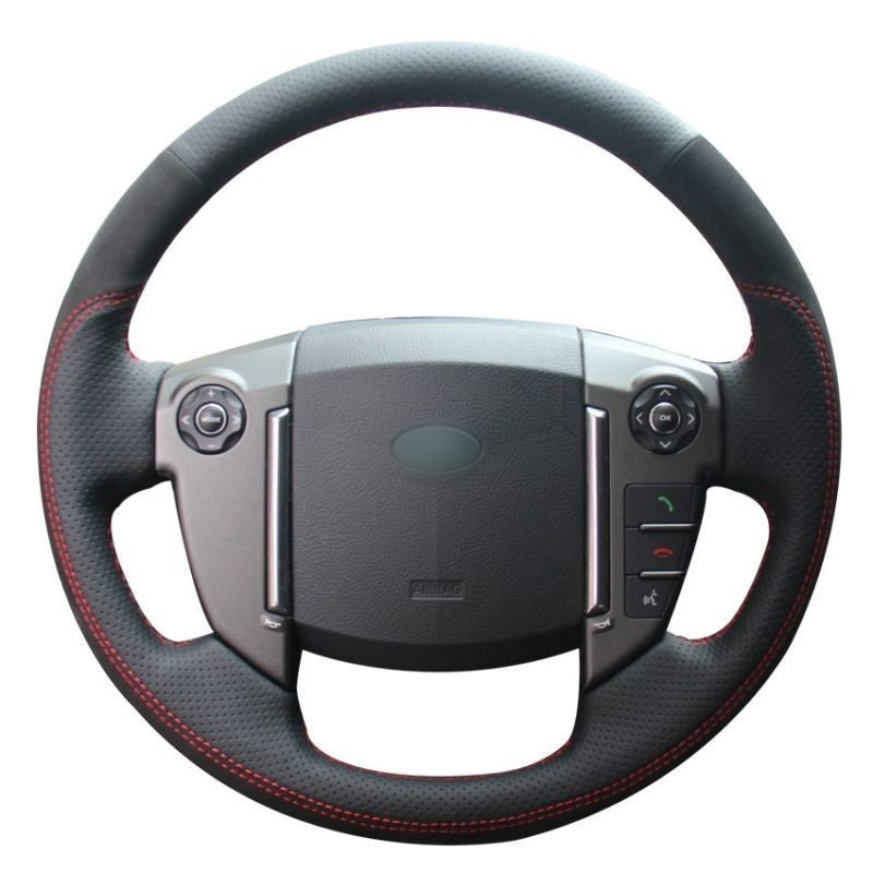 Leather Steering Wheel Hand-stitch on Wrap Cover For Land Rover Freelander 2 13+
