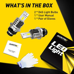 D4S D4R LED Headlight Bulbs 6500K Super White HID Xenon Conversion Kit Q16 6B93BC-57