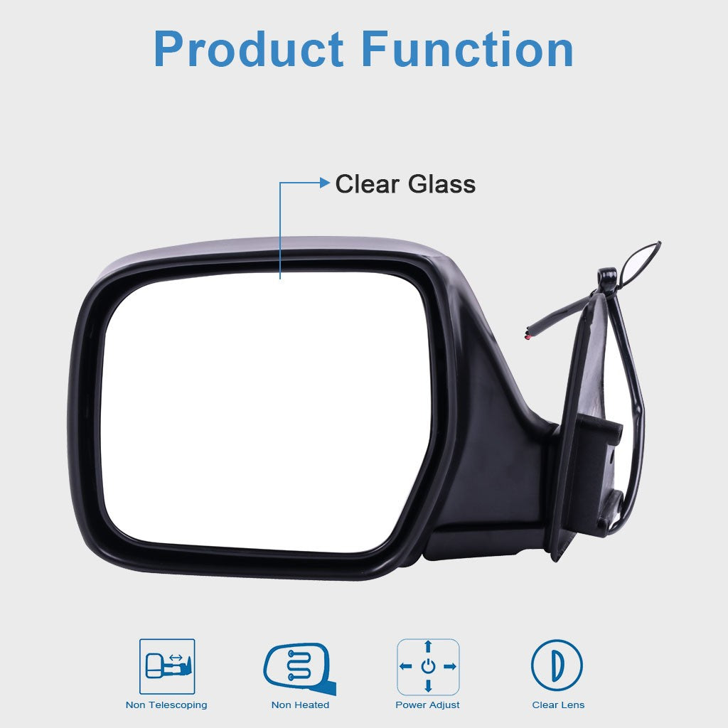 Driver Side Power Mirror For 96-98 Toyota Land Cruiser Lexus Lx450 Left Black 6B93BC-57