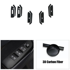 Interior Center Console Carbon Fiber Molding Sticker For Toyota Highlander 15-21