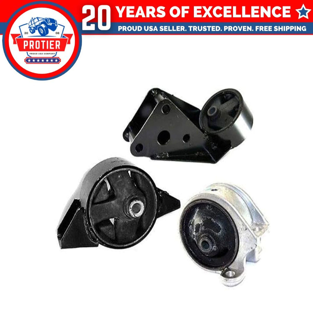 Motor & Trans Mount Set 3PCS Compatible for 1991 - 1993 Nissan NX 2.0L 6B93BC-57